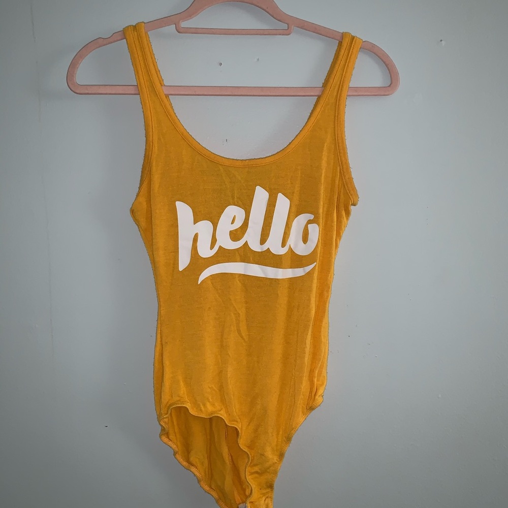 Yellow Tank Top Bodysuit